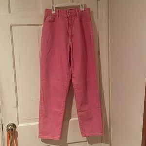 Pink wide leg Jean shorts from ZARA